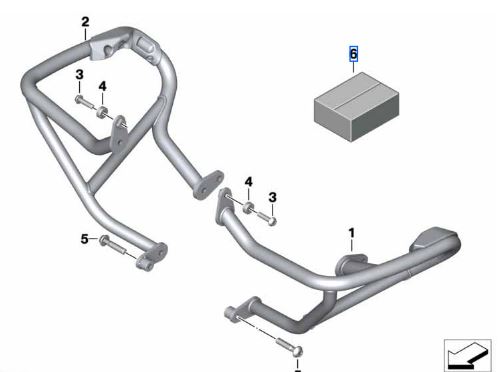 BMW Montagematerial Motorschutzbügel K50 K53 K54