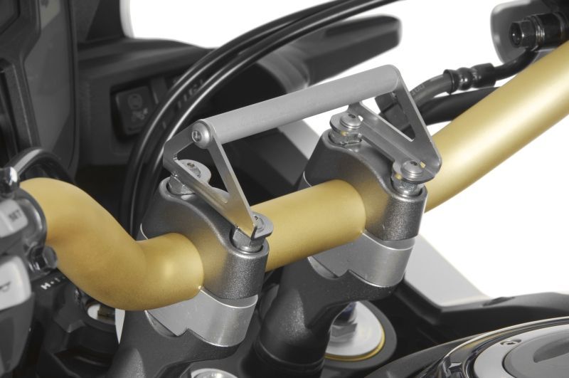 GPS-Anbauadapter auf Lenkerklemmung mit Schrauben für Lenkererhöhung 20 mm, Honda CRF1000L Africa Tw