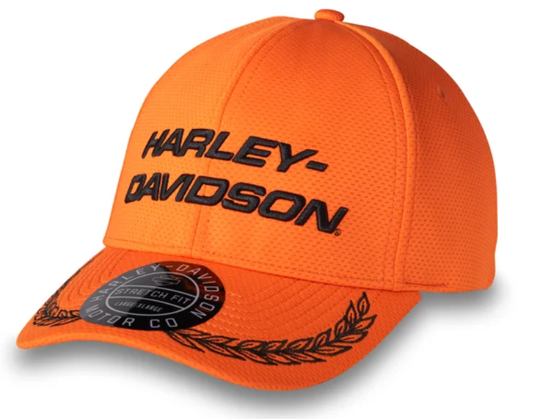 Harley Davidson Start your Engine Baseball Cap Orange