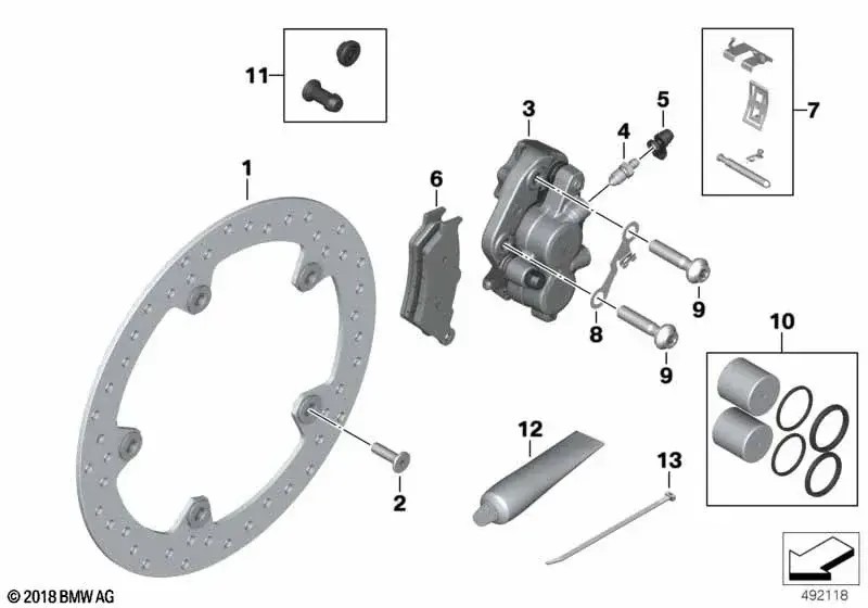 BMW Satz Bremsbeläge vorn F750GS F850GS Adventure K80 K81 K82
