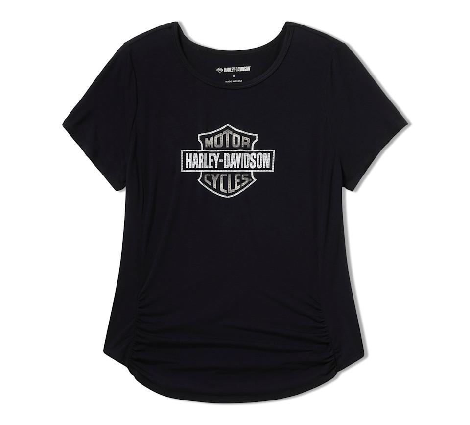 Harley Davidson Beveled Bar & Shield Bling Top - Harley Black
