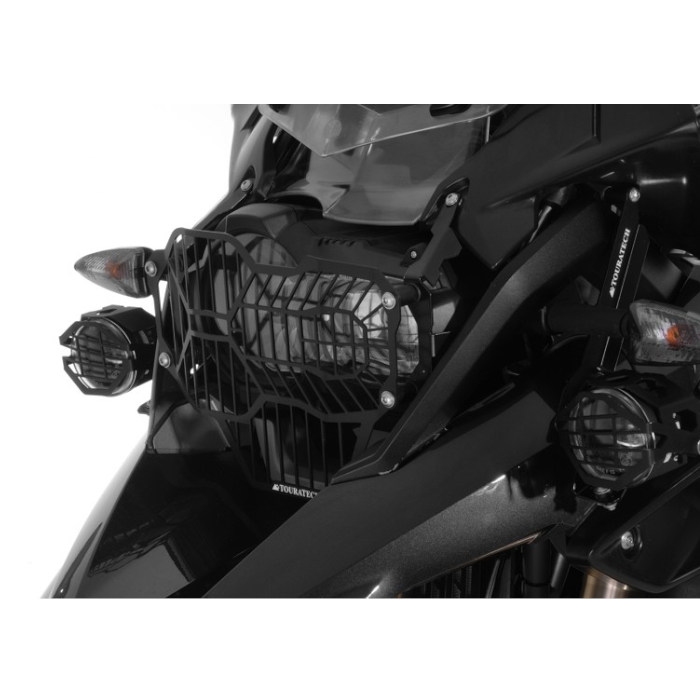 Scheinwerferschutz Edelstahl, schwarz, mit Schnellverschluss für Halogen Hauptscheinwerfer, für BMW