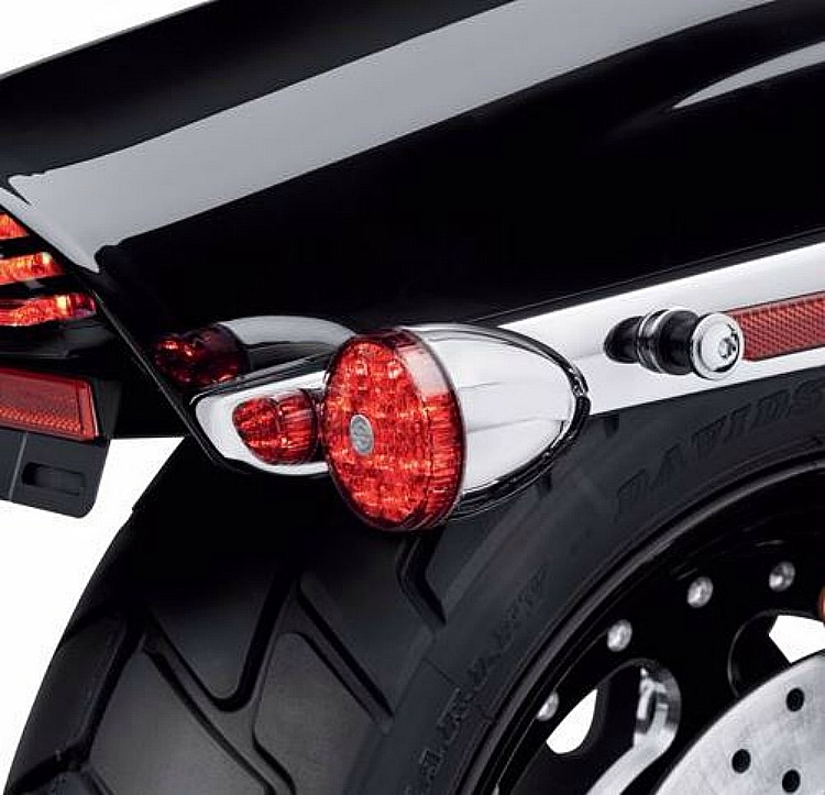 Mini Led Blinker 3 In 1 Bullet Harley Davidson Alu-Gehäuse Schwarz E-geprüft