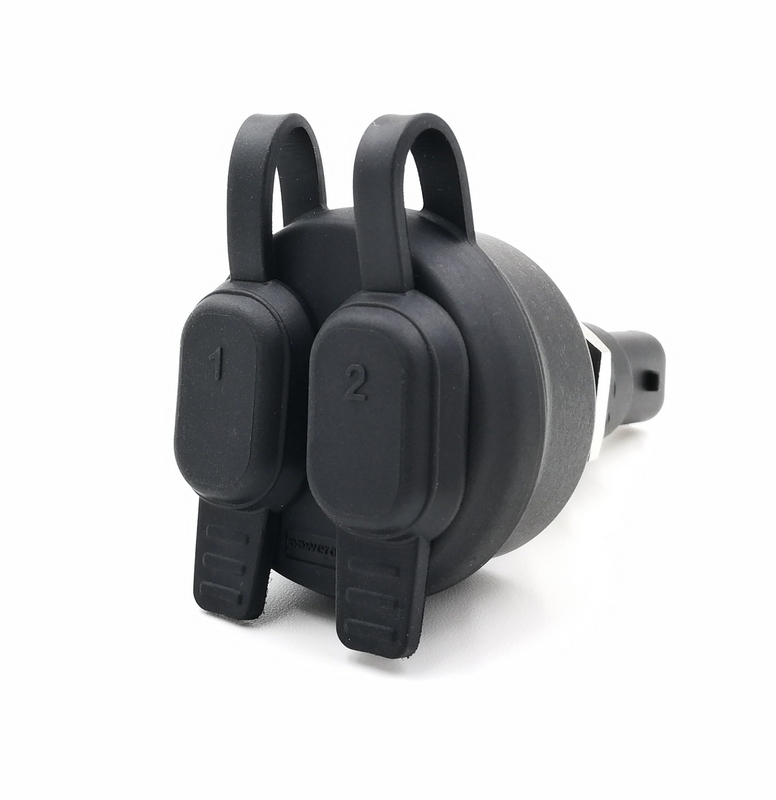 Doppel-USB A + USB C Plug-n-Play Einbausteckdose mit Schnellladefunktion für BMW Motorräder