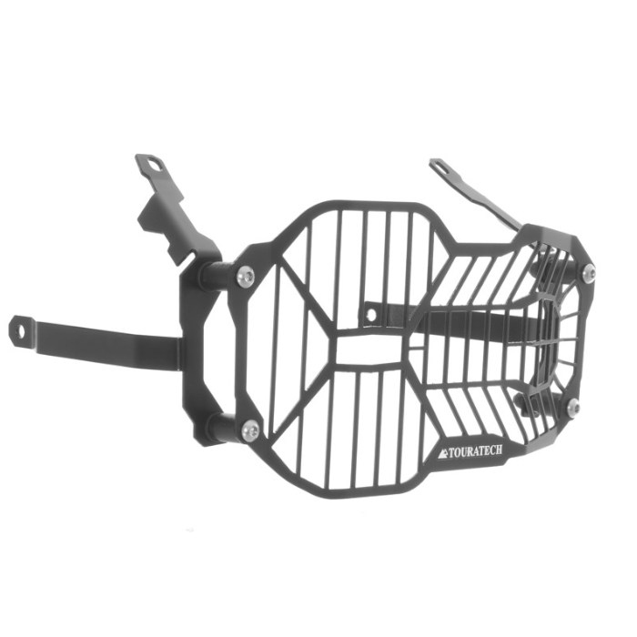 Scheinwerferschutz Edelstahl, schwarz, mit Schnellverschluss für LED Hauptscheinwerfer, für BMW R125