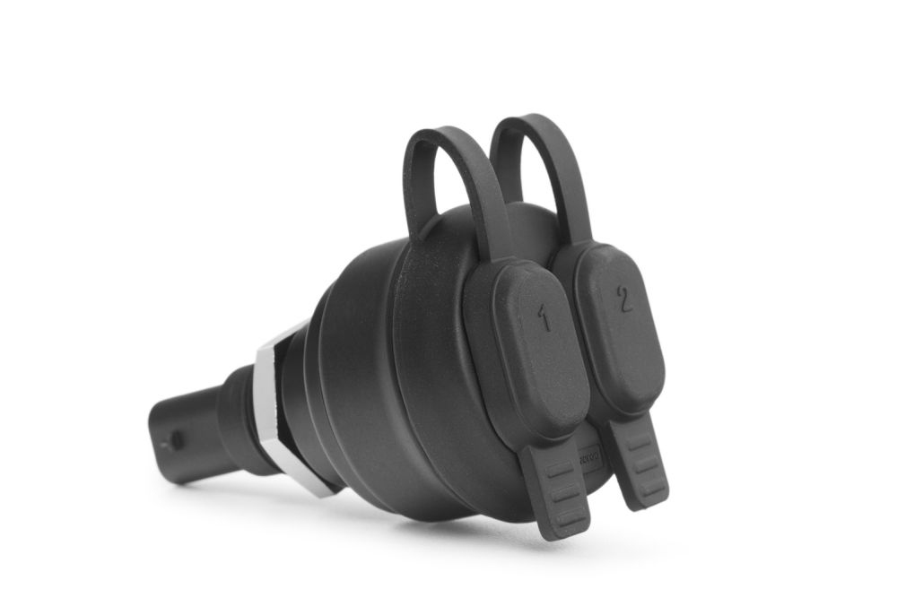Wunderlich USB-Doppelsteckdose Schwarz