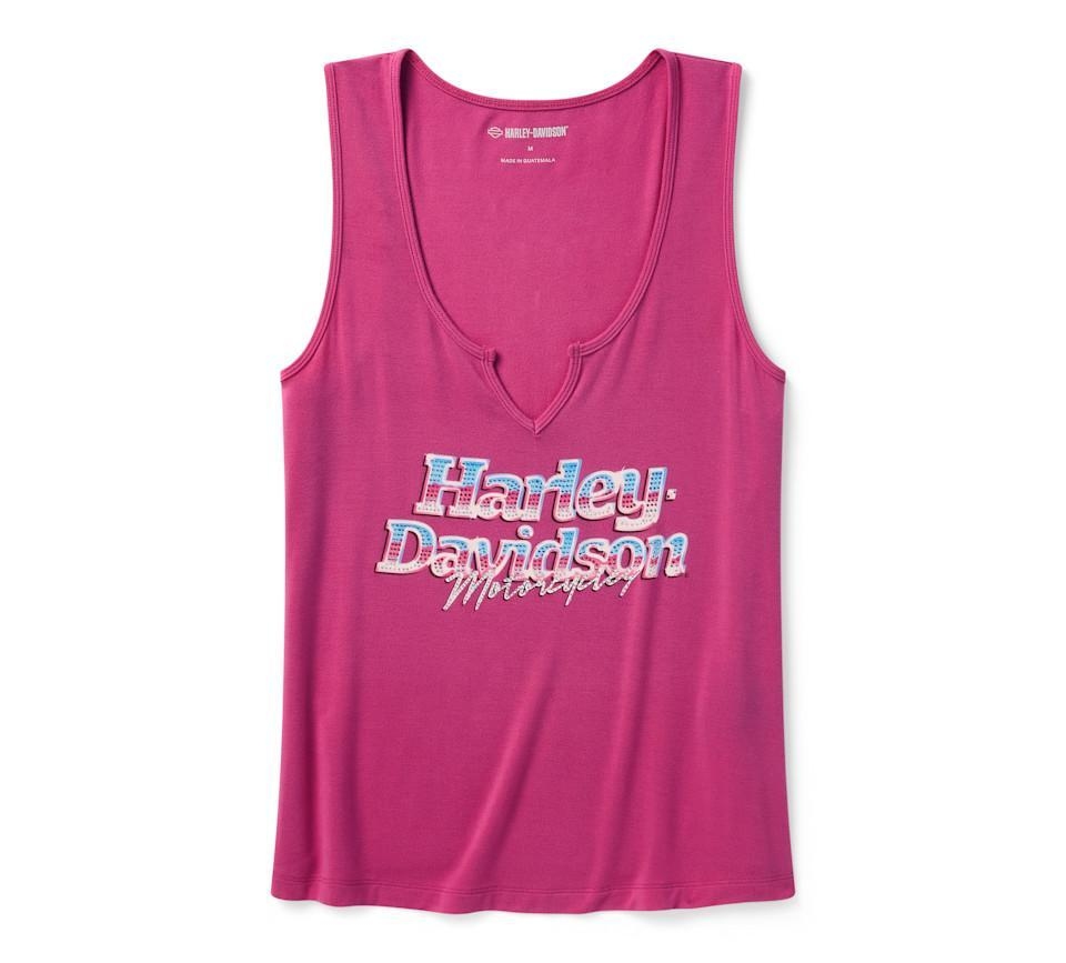 Harley Davidson Women's Bling Chromatic Notch Neck Tank
