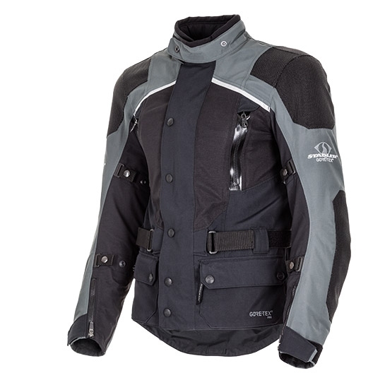 Stadler Damen Motorradjacke 4 All Pro Grau/Silber