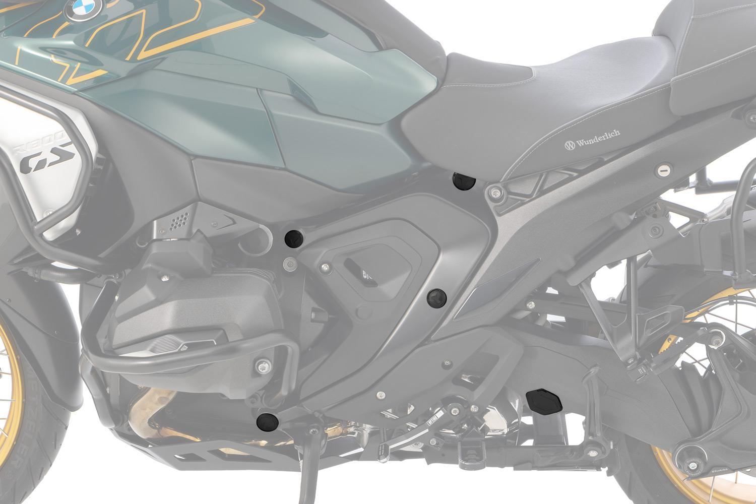 Wunderlich Rahmenstopfen 8-teilig R 1300 GS (Adventure) - Satz - schwarz
