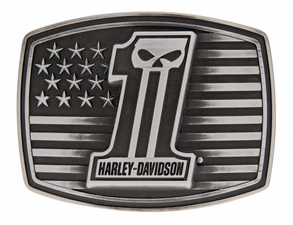HD Harley-Davidson® Harley-Davidson® Mens Dark Custom Buckle HDMBU10855