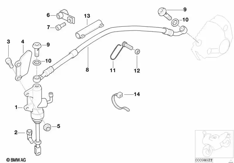 BMW Kabelbinder (L= 200 mm/ B= 3,6 mm)