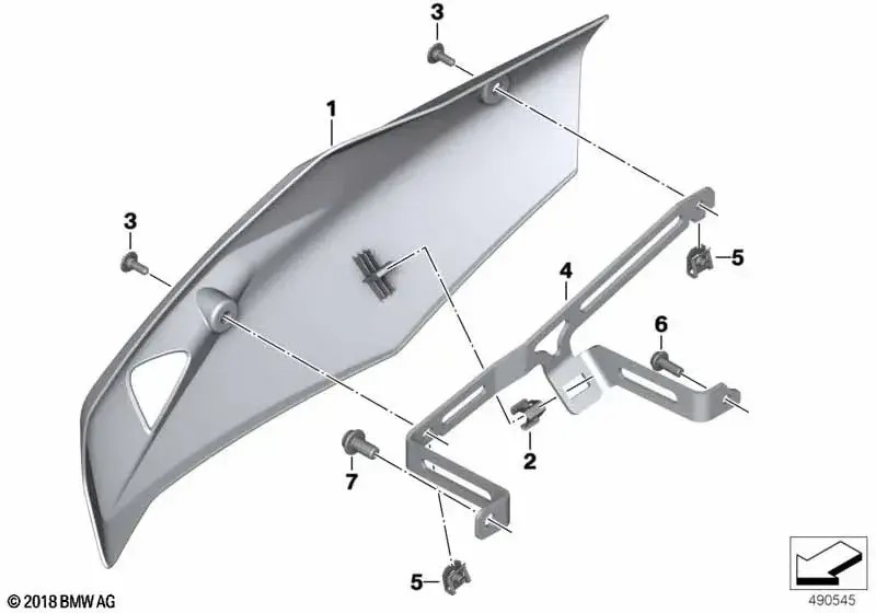 BMW Motorspoiler Lightwhite uni, rechts
