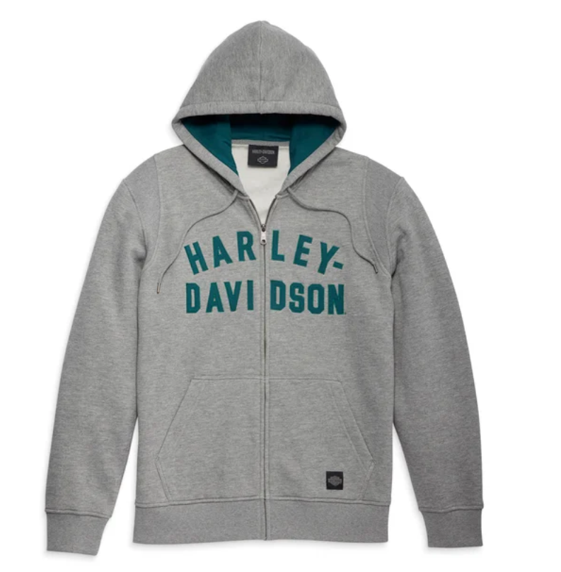 Harley Davidson Herren Zip-Hoodie Grau