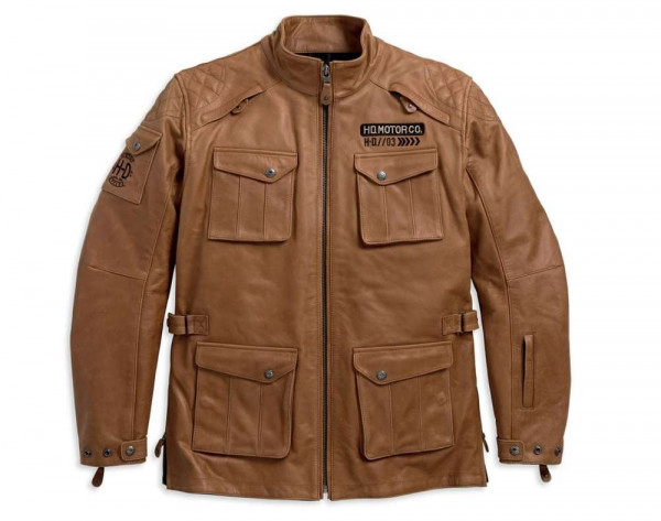 Harley Davidson Wheeler Waterproof Lederjacke Herren 18em Harley Davidson