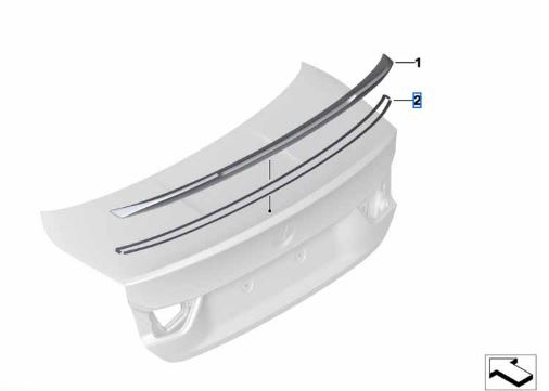 BMW Klebeband Heckspoiler M4 CS F82 51628076051