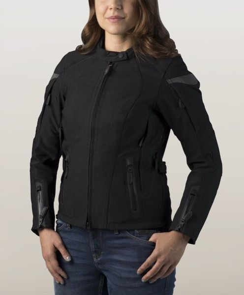 Damen FXRG Triple Vent System Riding Jacke Schwarz | Harley 98009 20EW Harley Davidson women´s Leather Jacket Sidari at