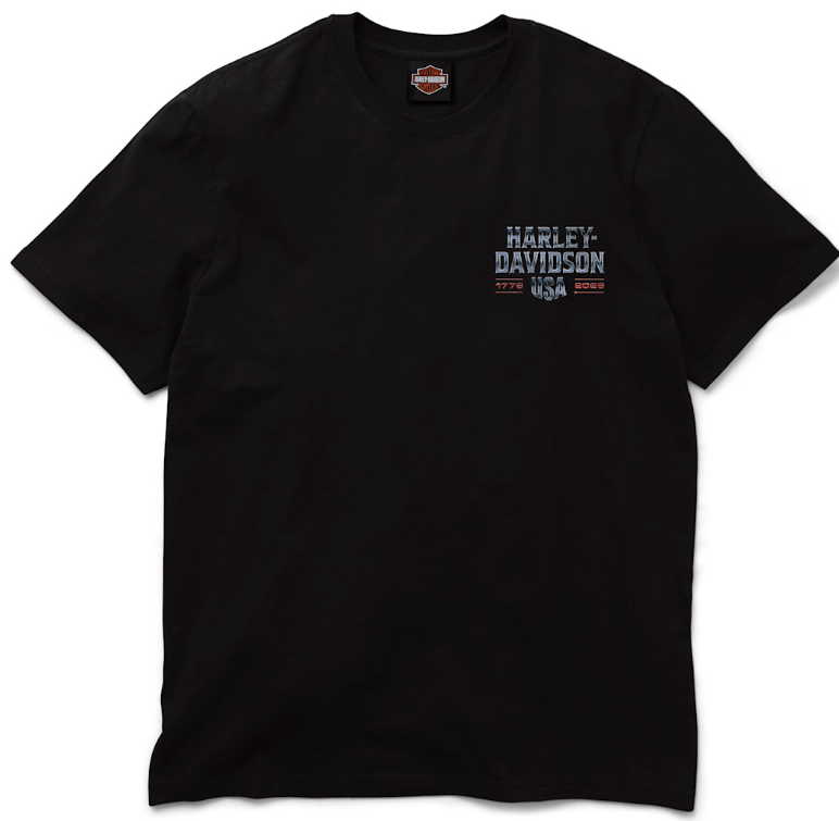 Harley Davidson 250th Chrome Eagle Short Sleeve T-Shirt