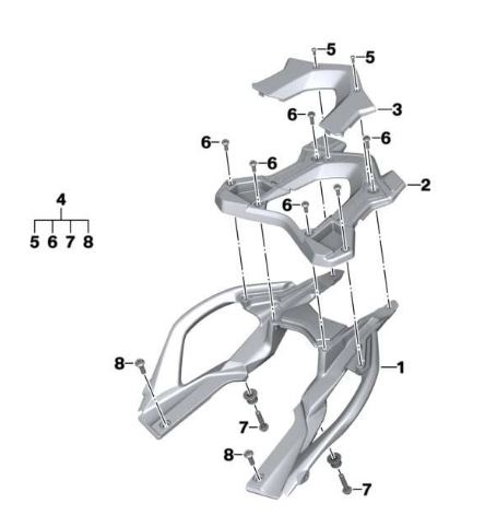 BMW Befestigungselemente für Gepäckbrücke (Art. Nr.: 46548534258)