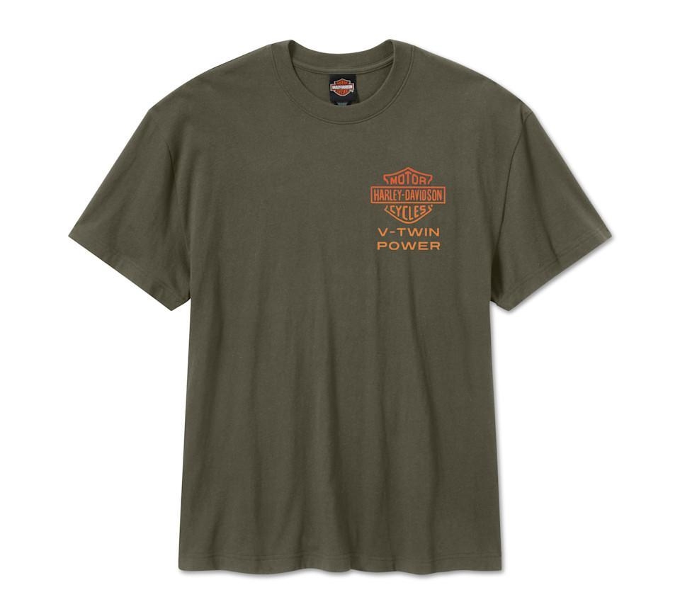 Harley Davidson Engine Twins Short Sleeve Tee für Herren - Grape Leaf