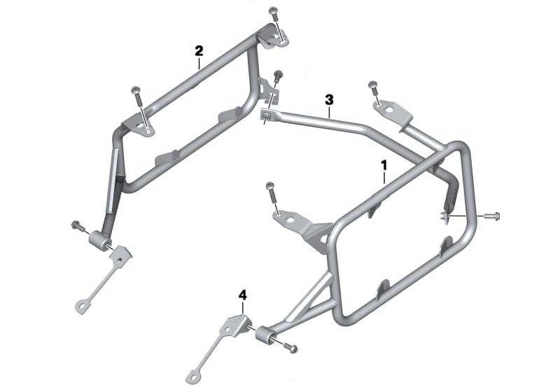 BMW Querstrebe des Kofferhalters für Aluminiumkoffer der R1200GS R1250GS