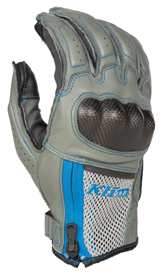 KLIM Motorradhandschuhe Induktion Grau Blau