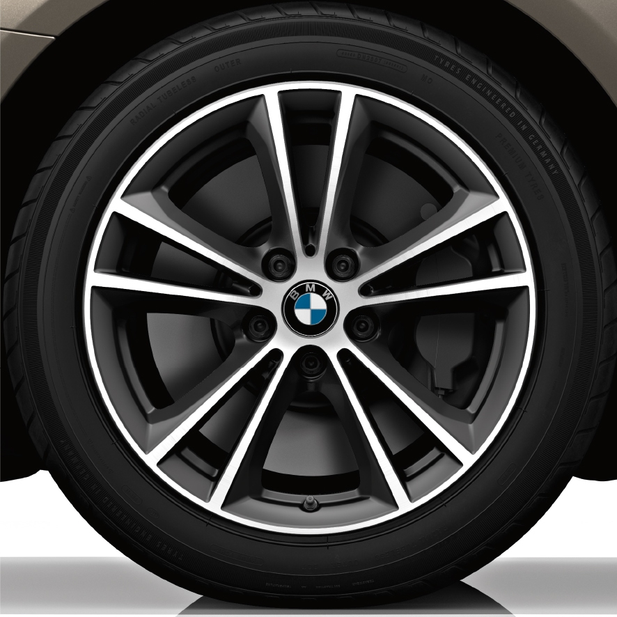 BMW 5er G30 G31 Winter Komplettradsatz V-Speiche glanzgedreht 631 Dunlop